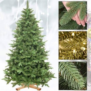 Springos Choinka sztuczna 150 cm Premium Royal Trees świerk syberyjski z drewnianym stojakiem UNIWERSALNY 13