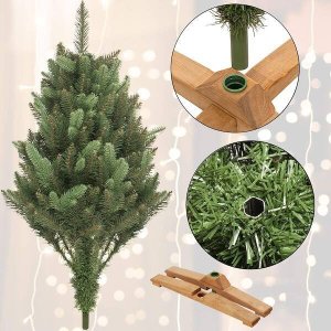 Springos Choinka sztuczna 150 cm Premium Royal Trees świerk syberyjski z drewnianym stojakiem UNIWERSALNY 9