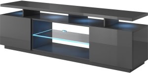 Cama Meble ML Szafka RTV EVA 180x40x52 grafit/grafit połysk 1