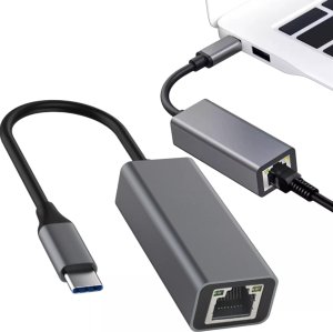Alogy Przejściówka USB-C do Ethernet Adapter Alogy karta sieciowa LAN RJ45 GIGABIT 1000MBPS Czarna 1