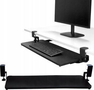 Alogy Uchwyt na mysz i klawiaturę pod biurko Alogy Desk Mount stojak podstawka Czarny 1