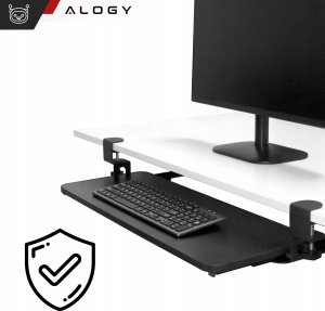Alogy Uchwyt na mysz i klawiaturę pod biurko Alogy Desk Mount stojak podstawka Czarny 5