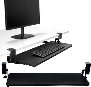 Alogy Uchwyt na mysz i klawiaturę pod biurko Alogy Desk Mount stojak podstawka Czarny 6