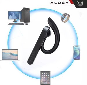 Słuchawki Alogy Słuchawka Bluetooth Alogy Earphone do telefonu wodoodporna IPX4 do prowadzenia rozmów Czarna 13