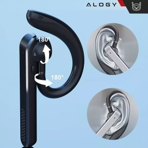 Słuchawki Alogy Słuchawka Bluetooth Alogy Earphone do telefonu wodoodporna IPX4 do prowadzenia rozmów Czarna 3