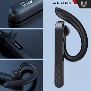 Słuchawki Alogy Słuchawka Bluetooth Alogy Earphone do telefonu wodoodporna IPX4 do prowadzenia rozmów Czarna 6