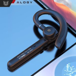 Słuchawki Alogy Słuchawka Bluetooth Alogy Earphone do telefonu wodoodporna IPX4 do prowadzenia rozmów Czarna 9