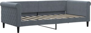 vidaXL vidaXL Sofa z funkcją spania, ciemnoszara, 90x190 cm, aksamit 2
