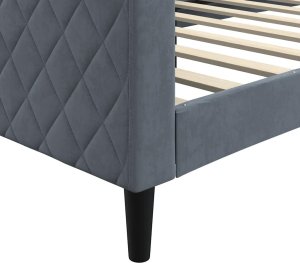 vidaXL vidaXL Sofa z funkcją spania, ciemnoszara, 90x190 cm, aksamit 6