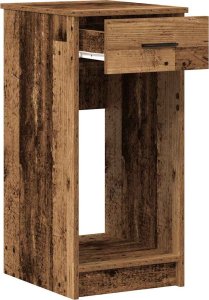 vidaXL vidaXL Stojak na komputer z szufladą, stare drewno, 35x45x77 cm 4