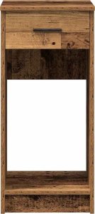 vidaXL vidaXL Stojak na komputer z szufladą, stare drewno, 35x45x77 cm 5