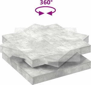 vidaXL vidaXL Stolik kawowy obrotowy 360 stopni Betonowy szary 90x90x34,5 cm 7