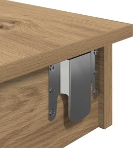 vidaXL vidaXL Ścienny stolik barowy, dąb artisan, 102x45x103,5 cm 7