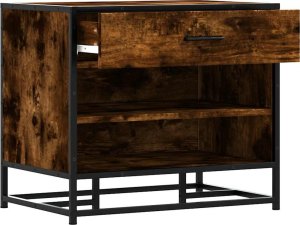 vidaXL vidaXL Ławka na buty Dąb wędzony 60x40x53,5 cm Drewno klejone i metal 7