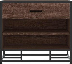 vidaXL vidaXL Ławka na buty Brązowy Dąb 60x40x53,5 cm Drewno i metal 4