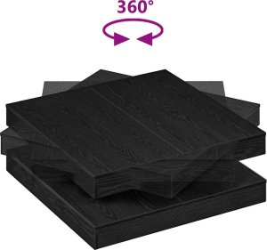vidaXL vidaXL Stolik kawowy obrotowy 360 stopni czarny dąb 90x90x34,5 cm 7