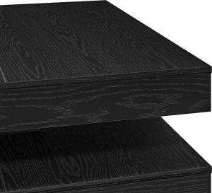 vidaXL vidaXL Stolik kawowy obrotowy 360 stopni czarny dąb 90x90x34,5 cm 8