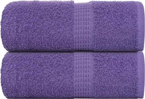 vidaXL Ręczniki gościnne 2 szt. Fioletowe 30x50cm 360 gsm 100% bawełna 1