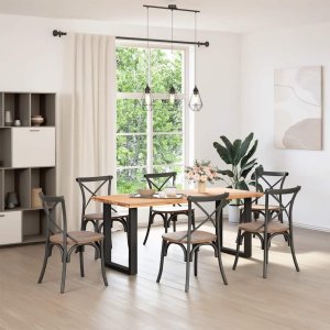 vidaXL vidaXL Nogi do stolika kawowego, 2 szt., czarne, 60x(72-73) cm, stal 2