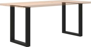 vidaXL vidaXL Nogi do stolika kawowego, 2 szt., czarne, 60x(72-73) cm, stal 8