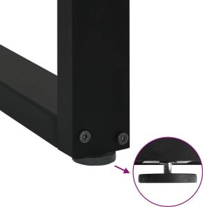 vidaXL vidaXL Nogi do stolika kawowego, 2 szt., czarne, 60x(72-73) cm, stal 9