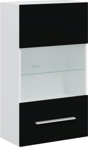 vidaXL vidaXL 5-częściowe szafki pod telewizor oświetleniem LED Matowa czerń 8