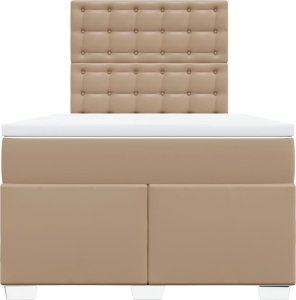 vidaXL Łóżko kontynentalne z materacem cappuccino 80x200 cm 4