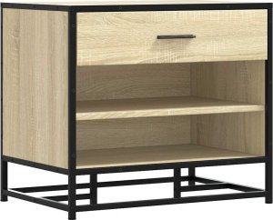 vidaXL vidaXL Ławka na buty Sonoma Oak 60x40x53,5 cm Drewno klejone i metal 2