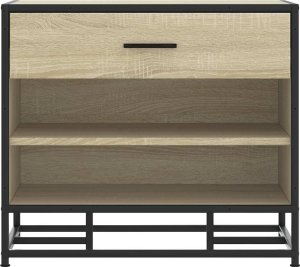 vidaXL vidaXL Ławka na buty Sonoma Oak 60x40x53,5 cm Drewno klejone i metal 4