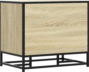vidaXL vidaXL Ławka na buty Sonoma Oak 60x40x53,5 cm Drewno klejone i metal 6