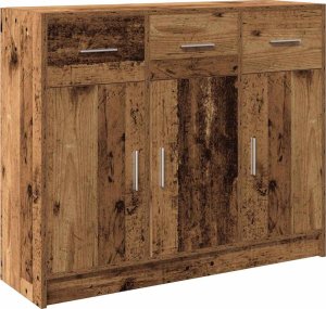 vidaXL Szafka, stare drewno, 91x28x75 cm, materiał drewnopochodny 2