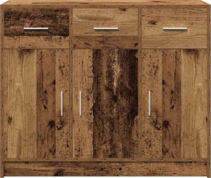 vidaXL Szafka, stare drewno, 91x28x75 cm, materiał drewnopochodny 4