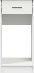 vidaXL vidaXL Stojak pod komputer z szufladą, biały, 35x45x77 cm 5