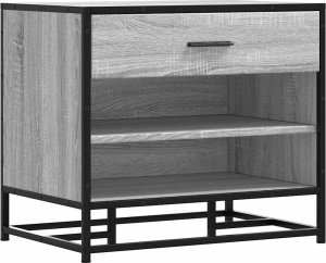 vidaXL vidaXL Ławka na buty Szara Sonoma 60x40x53,5 cm Drewno i metal 2