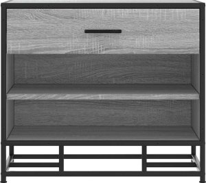 vidaXL vidaXL Ławka na buty Szara Sonoma 60x40x53,5 cm Drewno i metal 4