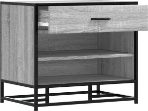 vidaXL vidaXL Ławka na buty Szara Sonoma 60x40x53,5 cm Drewno i metal 7
