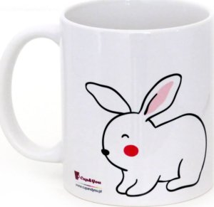 Cup&You Kubek Funny Bunny - kolorowy kubek 300ml na kawę i herbatę z uroczymi zajączkami - uniwersalny prezent, upominek na Wielkanoc 2