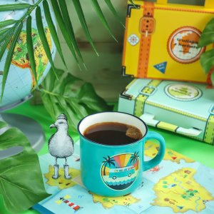 Cup&You Kubek Holiday Trip -idealny do parzenia herbaty kawy, piekny prezent, upominek dla mamy, taty, babci, dziadka, niej i niego, teściowej 300ml 2