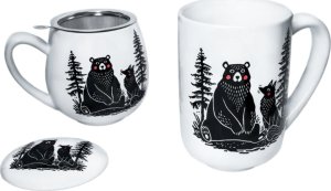 Cup&You Kubek mis i lis- idealny zestaw do parzenia herbaty, piekny prezent dla mamy, taty, babci, dziadka, niej i niego, teściowej 400ml 1