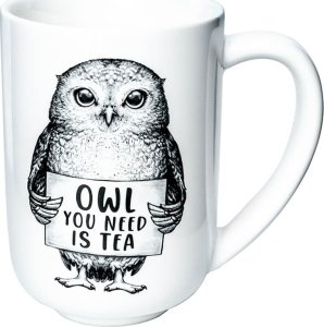 Cup&You Kubek sowa- idealny zestaw do parzenia herbaty, piekny prezent dla mamy, taty, babci, dziadka, niej i niego, teściowej 400ml 1