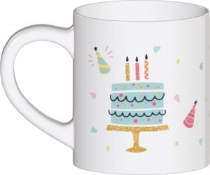 Cup&You Urodzinowy kubek - niebanalny prezent dla solenizanta, wykonany z ceramiki, posiada kolorowy nadruk z urodzinowym motywem 2