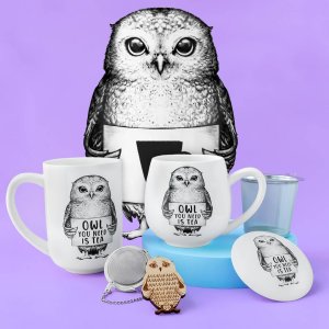 Cup&You Metalowy zaparzacz Sowa kulka - idealny do parzenia herbaty, ziół, wielokrotnego użytku 1