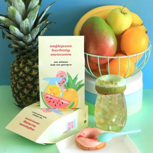 Cup&You NAJLEPSZE  OWOCOWE. Zestaw herbat owocowych z zaparzaczem - 10 saszetek 10x 5/8g z mieszankami owocowymi w różnych smakach + ananasowy zaparzacz, owocowy prezent upominek podarunek 5