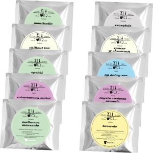 Cup&You LAZY TIME. Zestaw herbat do leniuchowania - 10 saszetek 10x 5g z herbatą różnego rodzaju i smaku + bawełniany filtr do herbaty, uniwersalny prezent upominek 3