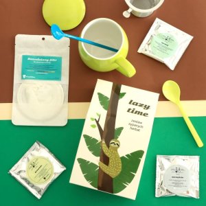 Cup&You LAZY TIME. Zestaw herbat do leniuchowania - 10 saszetek 10x 5g z herbatą różnego rodzaju i smaku + bawełniany filtr do herbaty, uniwersalny prezent upominek 5