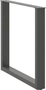 vidaXL Nogi do stolika kawowego, 3 szt., antracyt, 90x(72-73) cm, stal 4