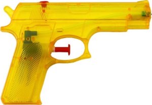 LeanToys Pistolet Na Wodę Mały Plastikowy Żółty 15 cm x 10,5 cm LEAN TOYS 1