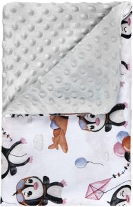 Lulando Lulando BABYDECKE 100 X 75 CM GRAU PINGUINE 1