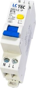 LCTec Wyłącznik różnicowoprądowy 16A 30mA 1mod 491188 2