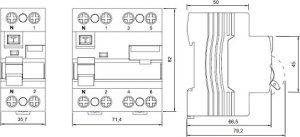 LCTec Wyłącznik różnicowoprądowy C 25A 30mA 1P+N EBS9BLN 2
